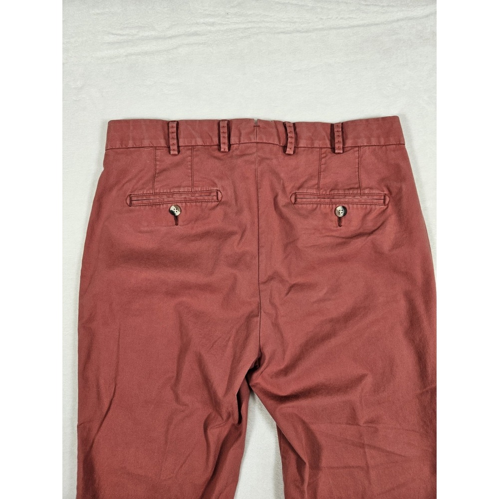Peter Millar‎ Men's Pima Cotton Pants Slacks Peru Made MF17B48 Size 33 Dark Pink - Picture 10 of 15